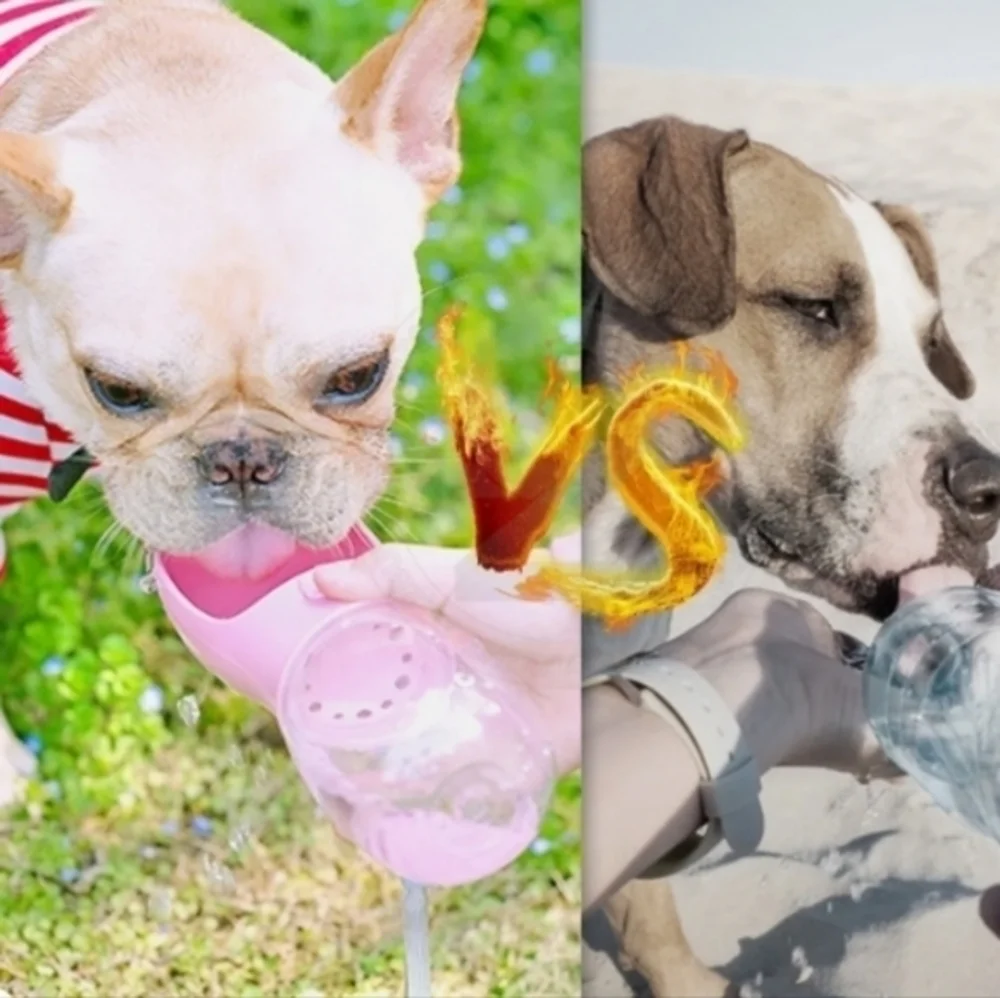 Portable Dog Water Bottle Cream Color 350 ML‎